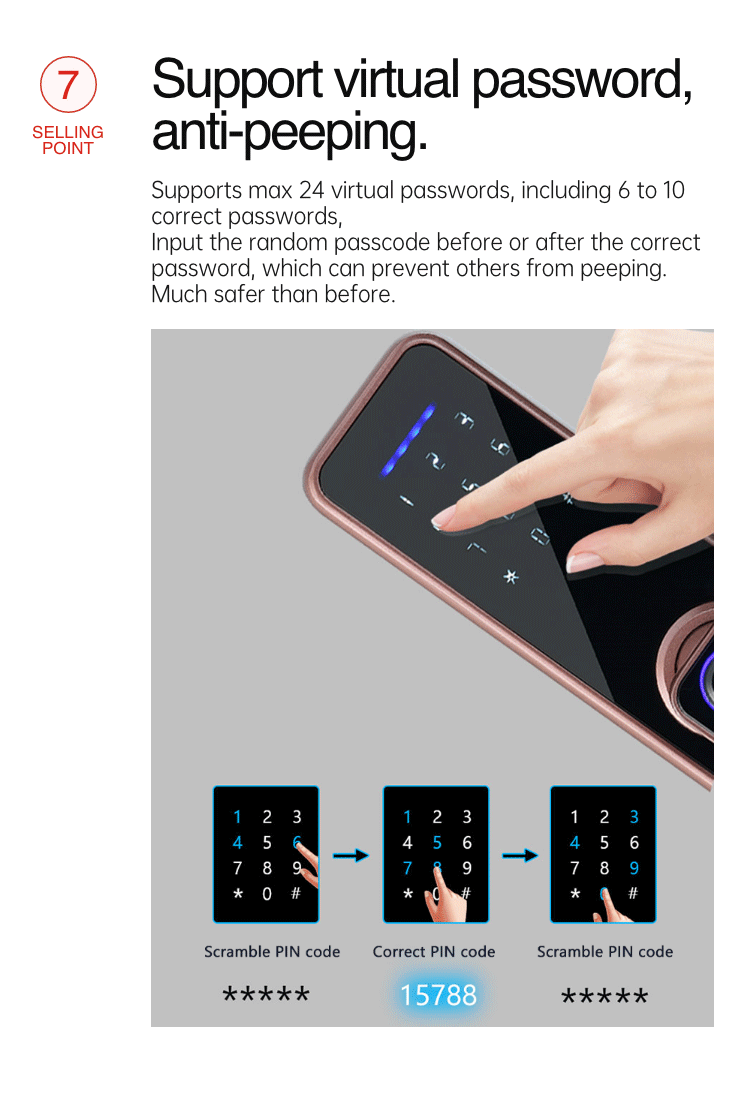 Smart Mortise Door Lock - Fingerprint, Password, Mechanical Key, Card, APP, Bluetooth/WiFi  - SL20