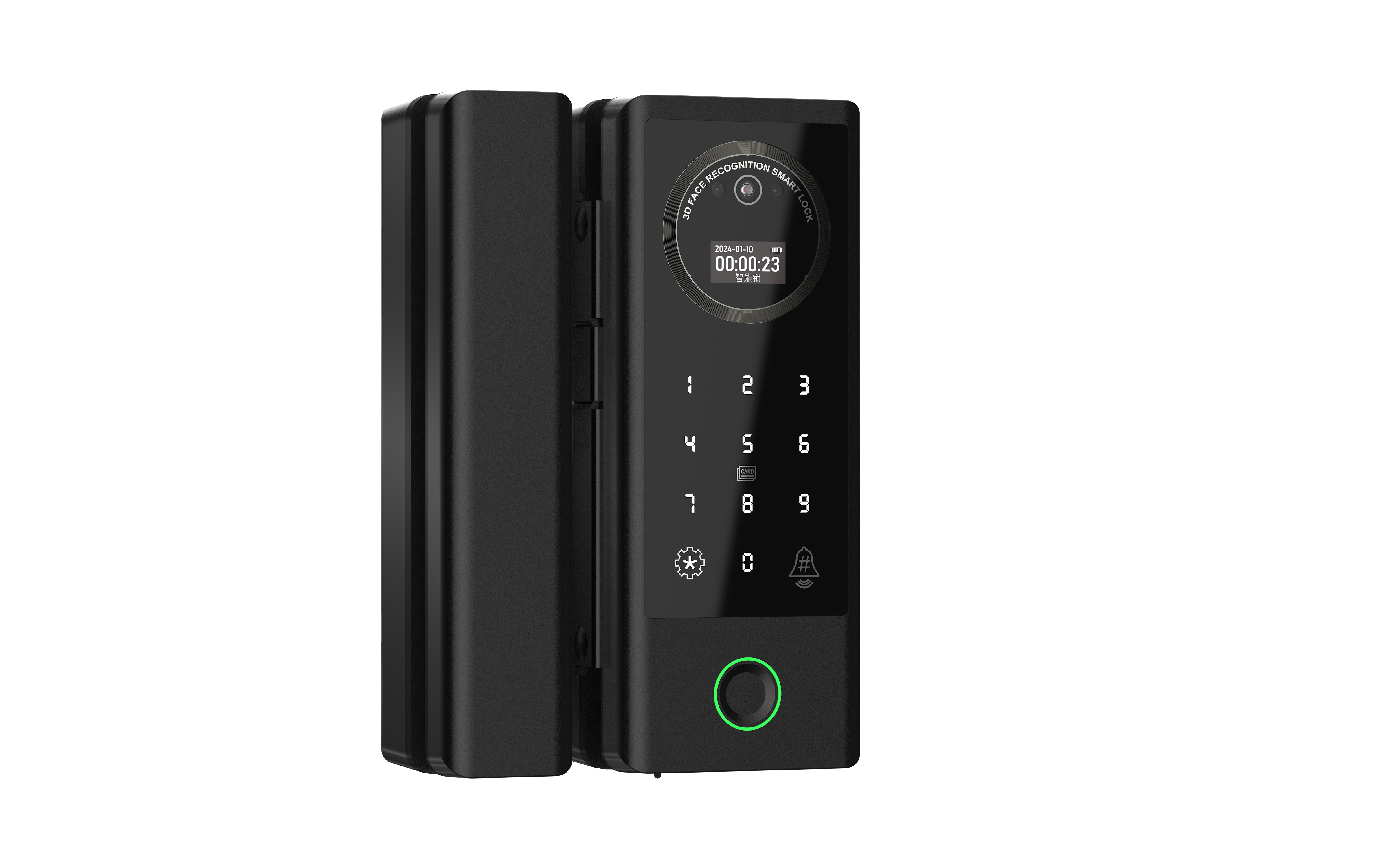 Smart Lock Glass Door with Camera - Face Recognition Fingerprint Password Card APP Wifi Bluetooth  Smart Lock for Glass Doors - SLG7