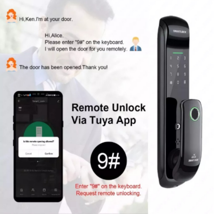 Smart Mortise Door Lock -  Fingerprint, Password, Mechanical Key, Card, APP, Bluetooth/WiFi Smart Lock  - SL19