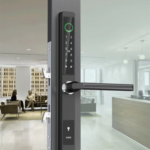 Smart Mortise Door Lock Waterproof - Fingerprint, Password, Mechanical Key, Card, APP, Bluetooth/WiFi  - SL22