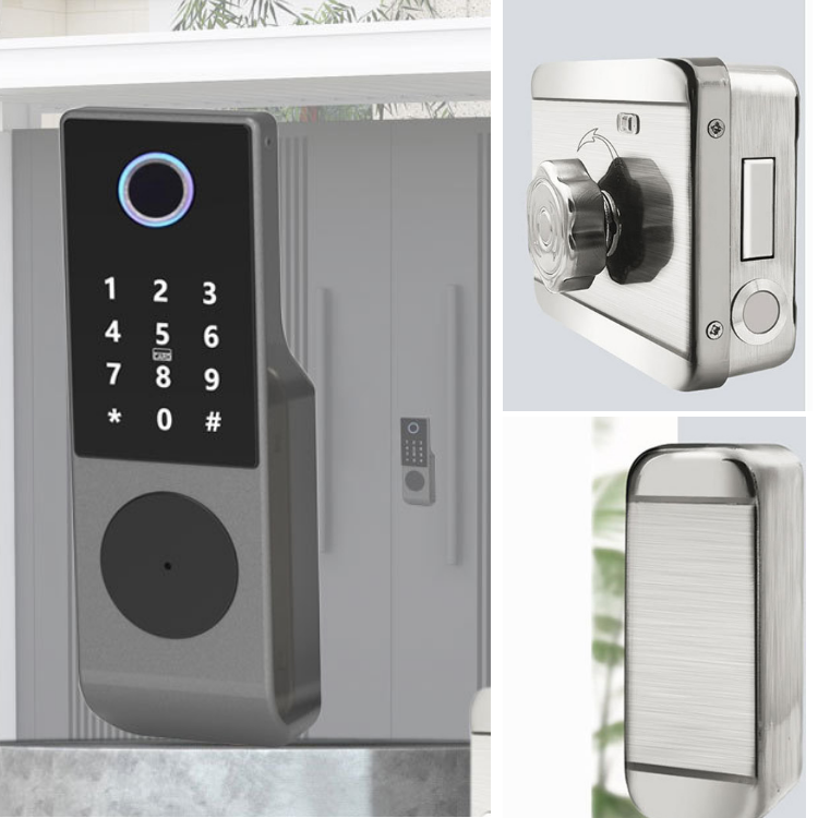 Waterproof Smart Rim Lock  - Fingerprint Passcode Physical Key NFC APP Remote control  - SL29