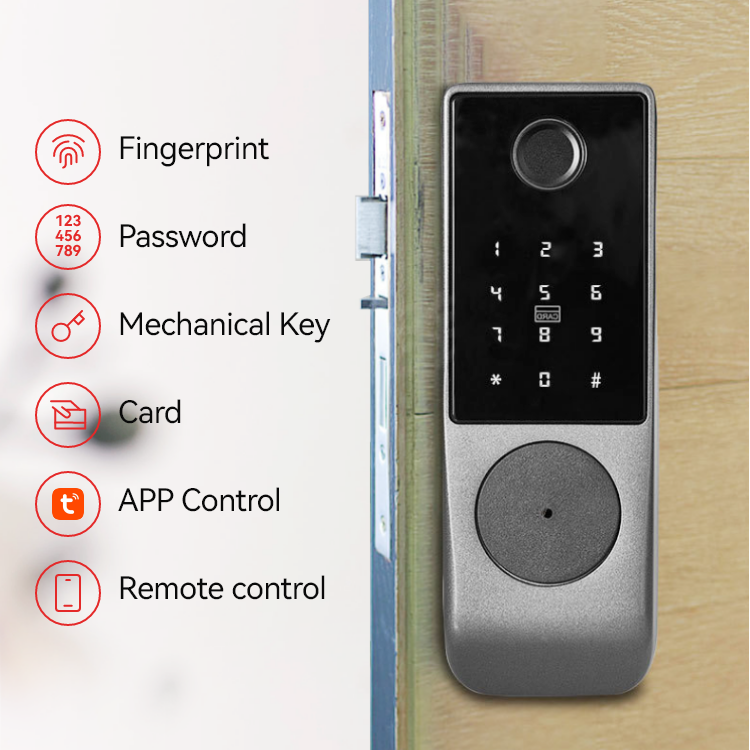 Waterproof Smart Rim Lock  - Fingerprint Passcode Physical Key NFC APP Remote control  - SL29