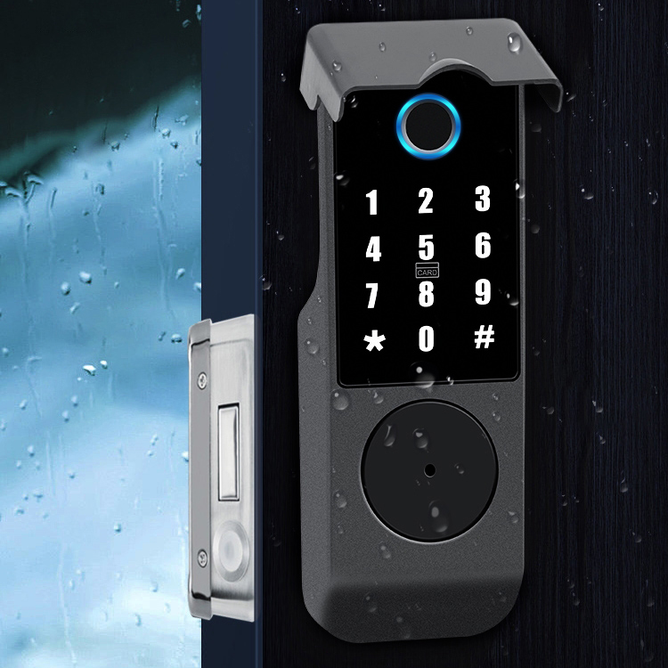 Waterproof Smart Rim Lock  - Fingerprint Passcode Physical Key NFC APP Remote control  - SL29