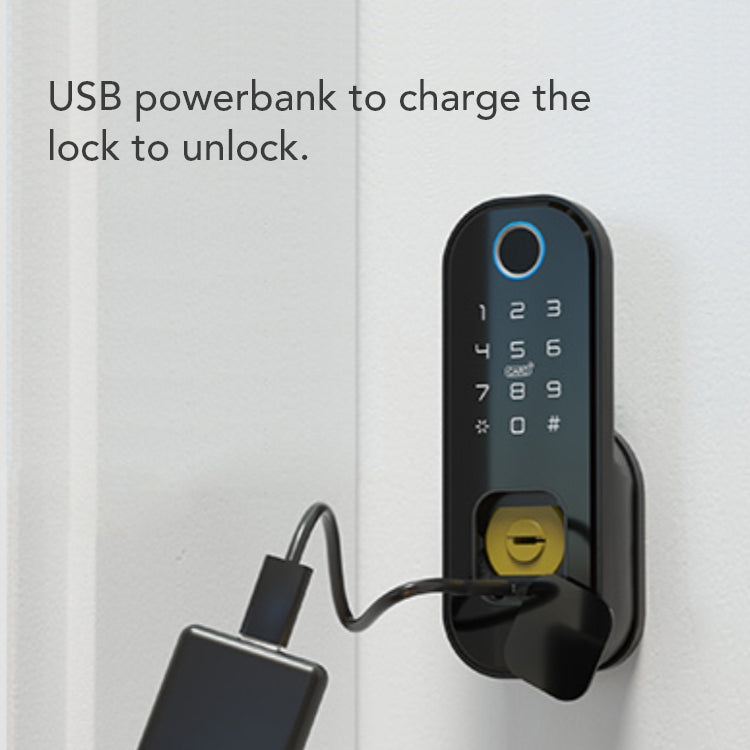 Smart Rim Lock  - Fingerprint Passcode Bluetooth/WiFi Smart Door Lock - SL9