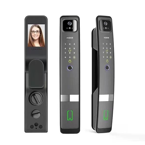 Smart Mortise Door Lock with Camera - Face Recognition, Fingerprint, Password, Mechanical Key, Card, APP, Bluetooth/WiFi  - SLC5