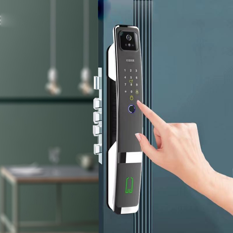 Smart Mortise Door Lock with Camera - Face Recognition, Fingerprint, Password, Mechanical Key, Card, APP, Bluetooth/WiFi  - SLC5