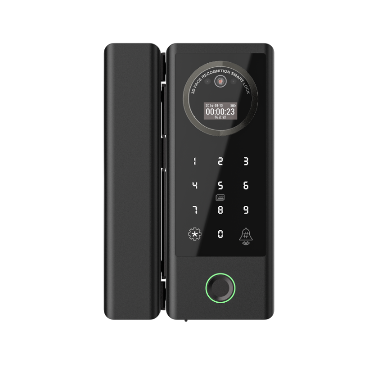 Smart Lock Glass Door with Camera - Face Recognition Fingerprint Password Card APP Wifi Bluetooth  Smart Lock for Glass Doors - SLG7