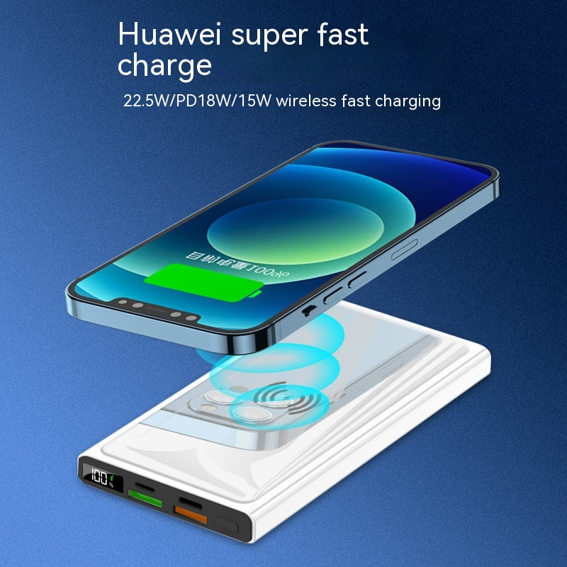 Power Bank - Two-way Fast Charging Large Capacity Wireless Power Bank Mobile Power Supply