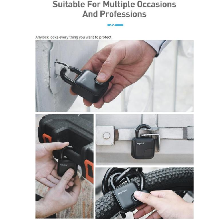 Smart Padlock - Bluetooth Fingerprint Waterproof Smart Padlock  TAPL06